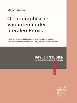 cover image of Orthographische Varianten in der literalen Praxis